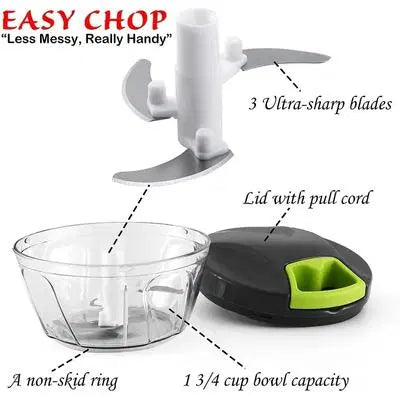 Affordable Manual Food Chopper - 1 Pc Easy to Use & BPA-Free